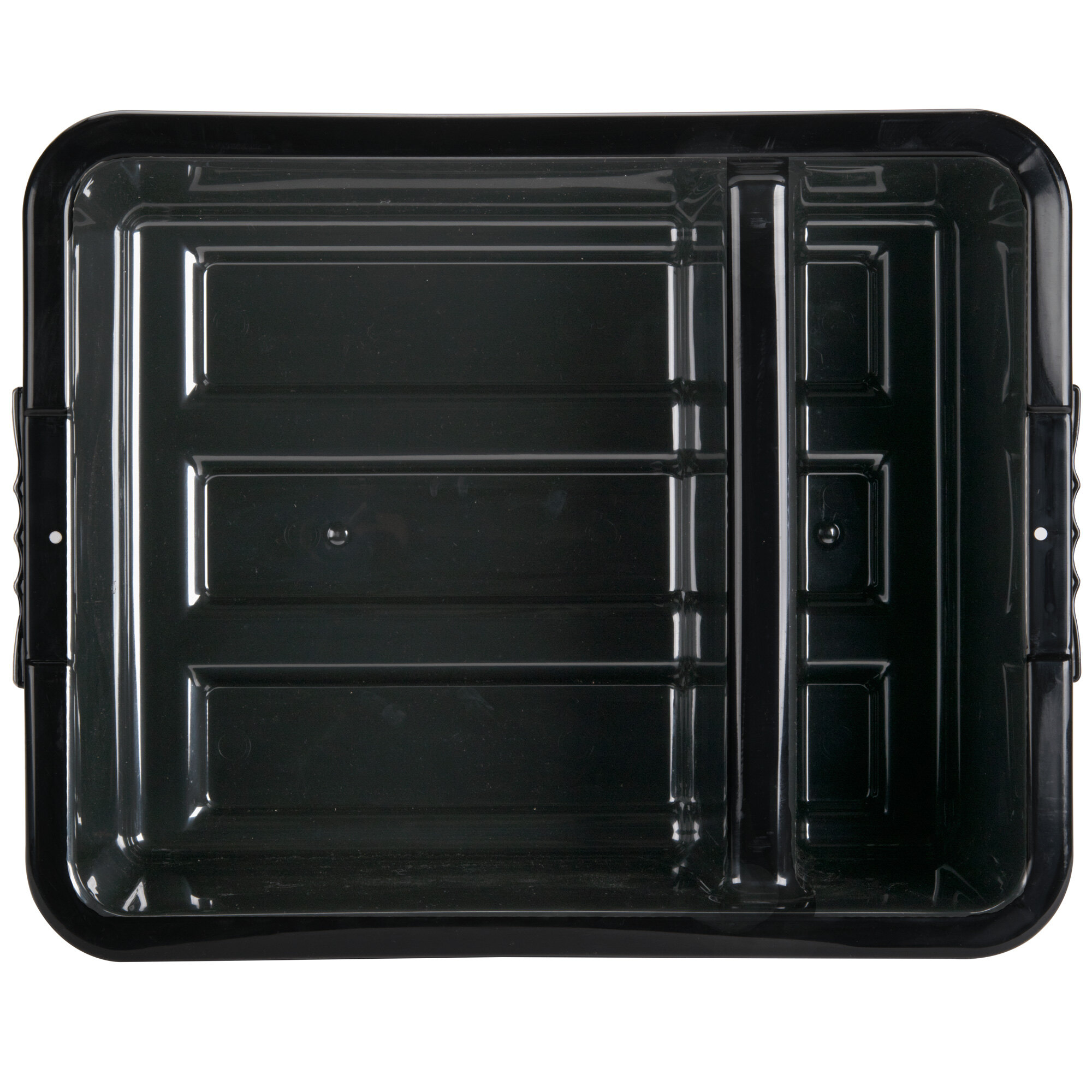 Tablecraft 1547B 21" x 17" x 7" Black Heavy Duty Polyethylene Plastic