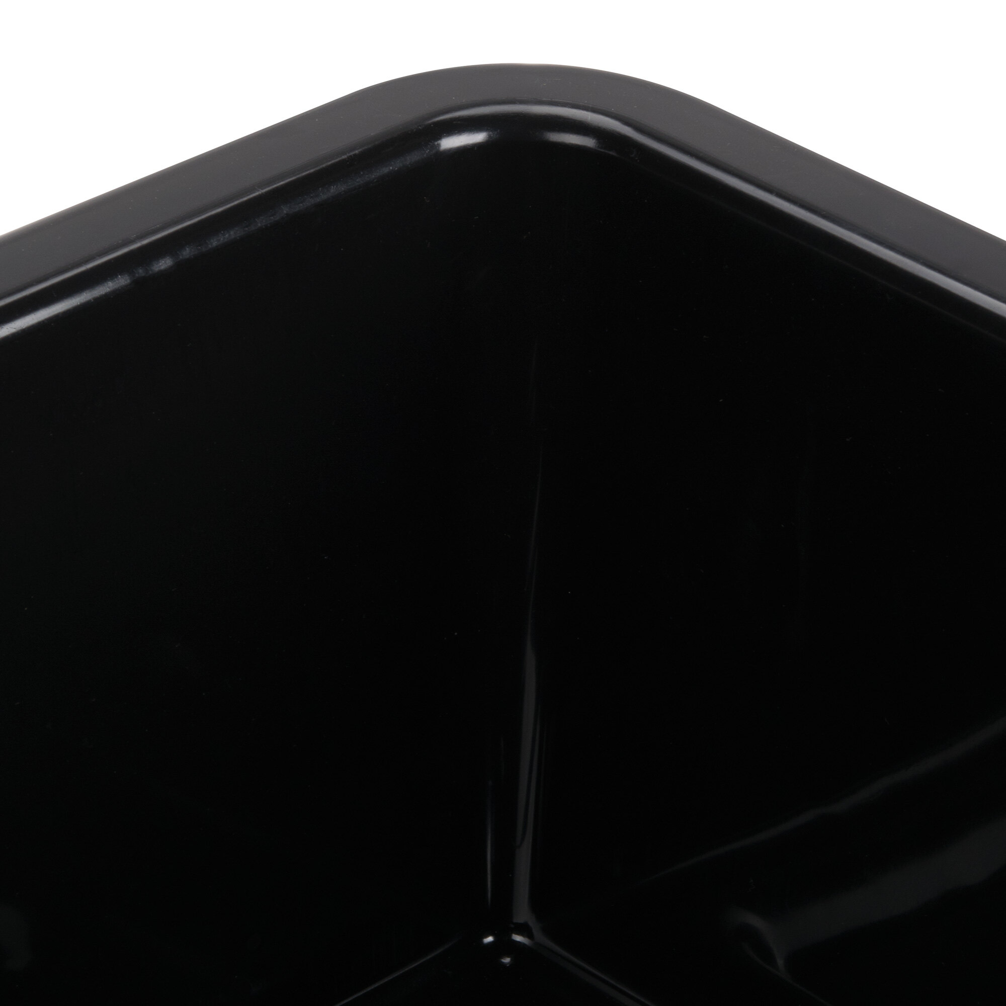 Tablecraft 1557B Black 21" x 17" x 7" Heavy Duty Polyethylene Plastic Bus Tub, Bus Box