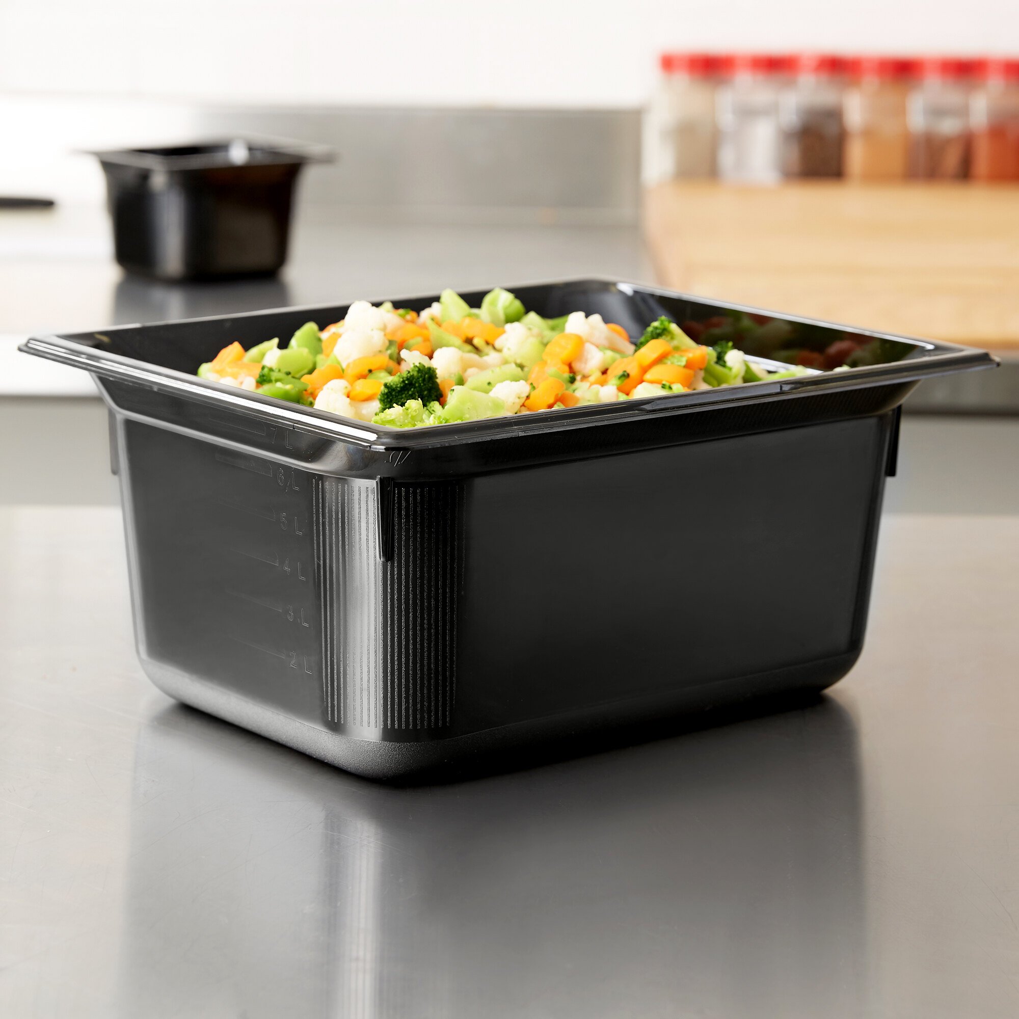 Vollrath 9026420 Super Pan® 1/2 Size Black High Heat Plastic Food Pan