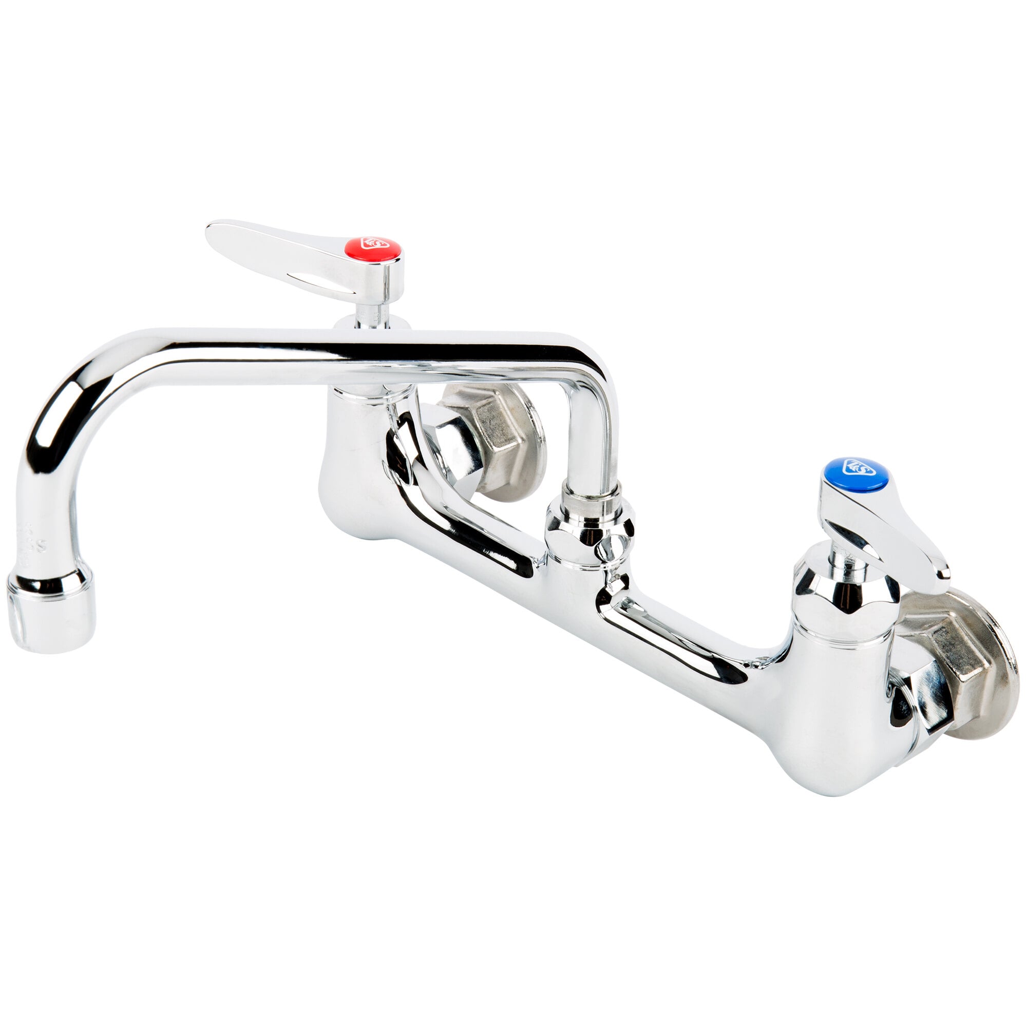 T&S B2414CRSC Wall Mount Mixing Faucet with 8" Adjustable Centers, 8