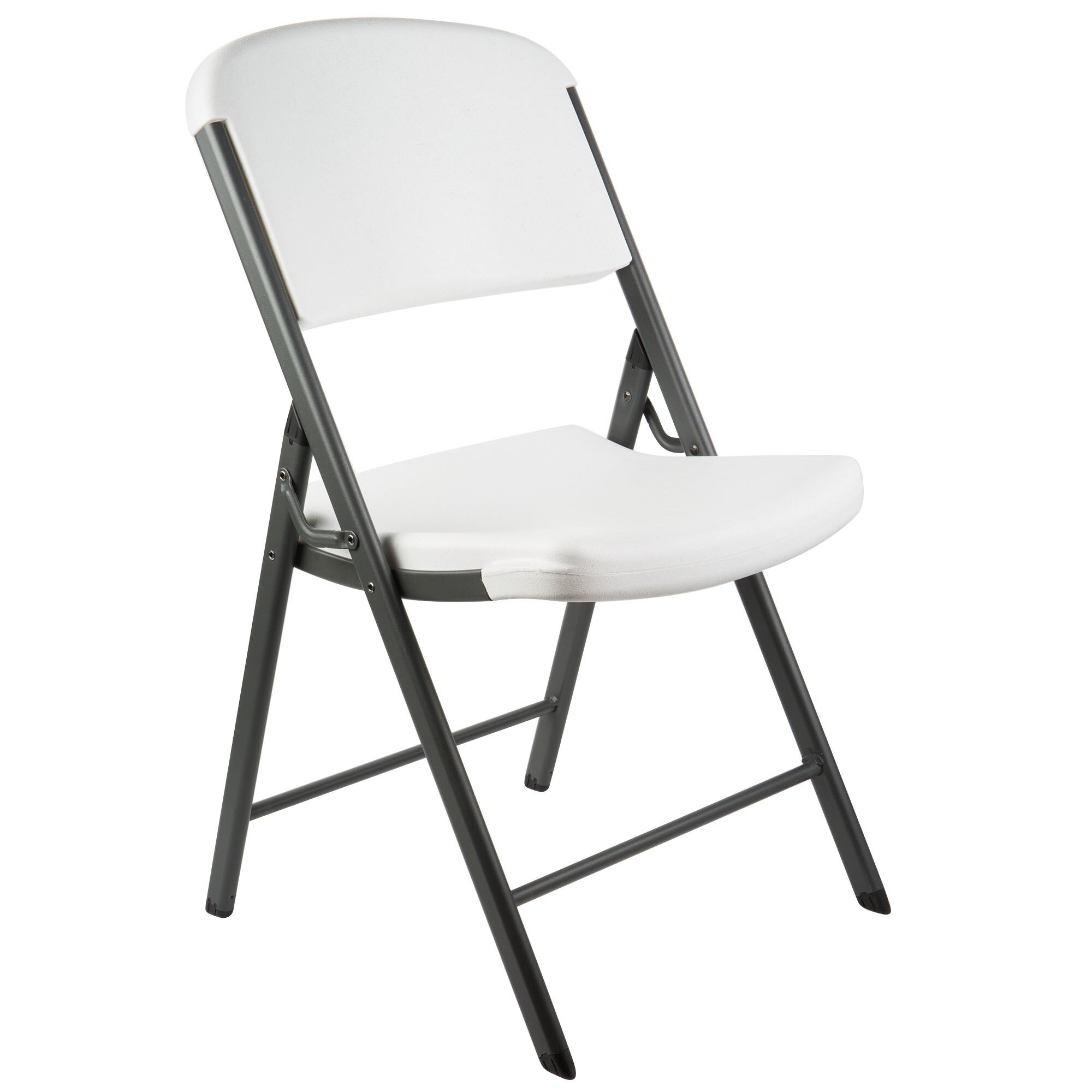 Lifetime 2802 white contoured folding chair