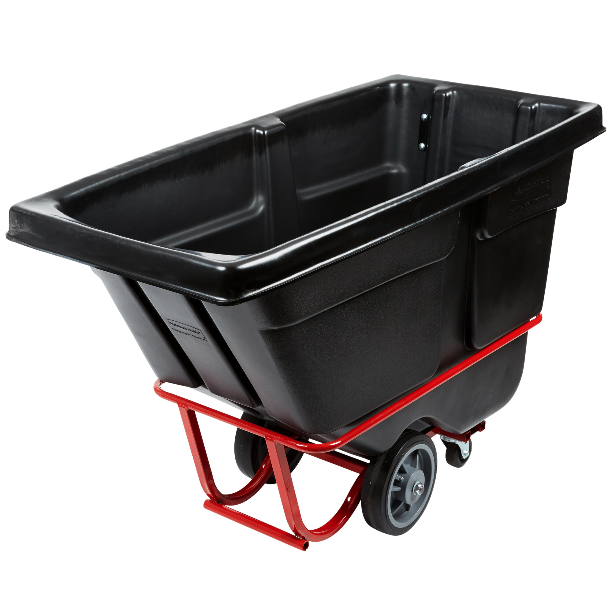 Rubbermaid FG130600BLA Black 0.5 Cubic Yard Tilt Truck / Trash Cart ...