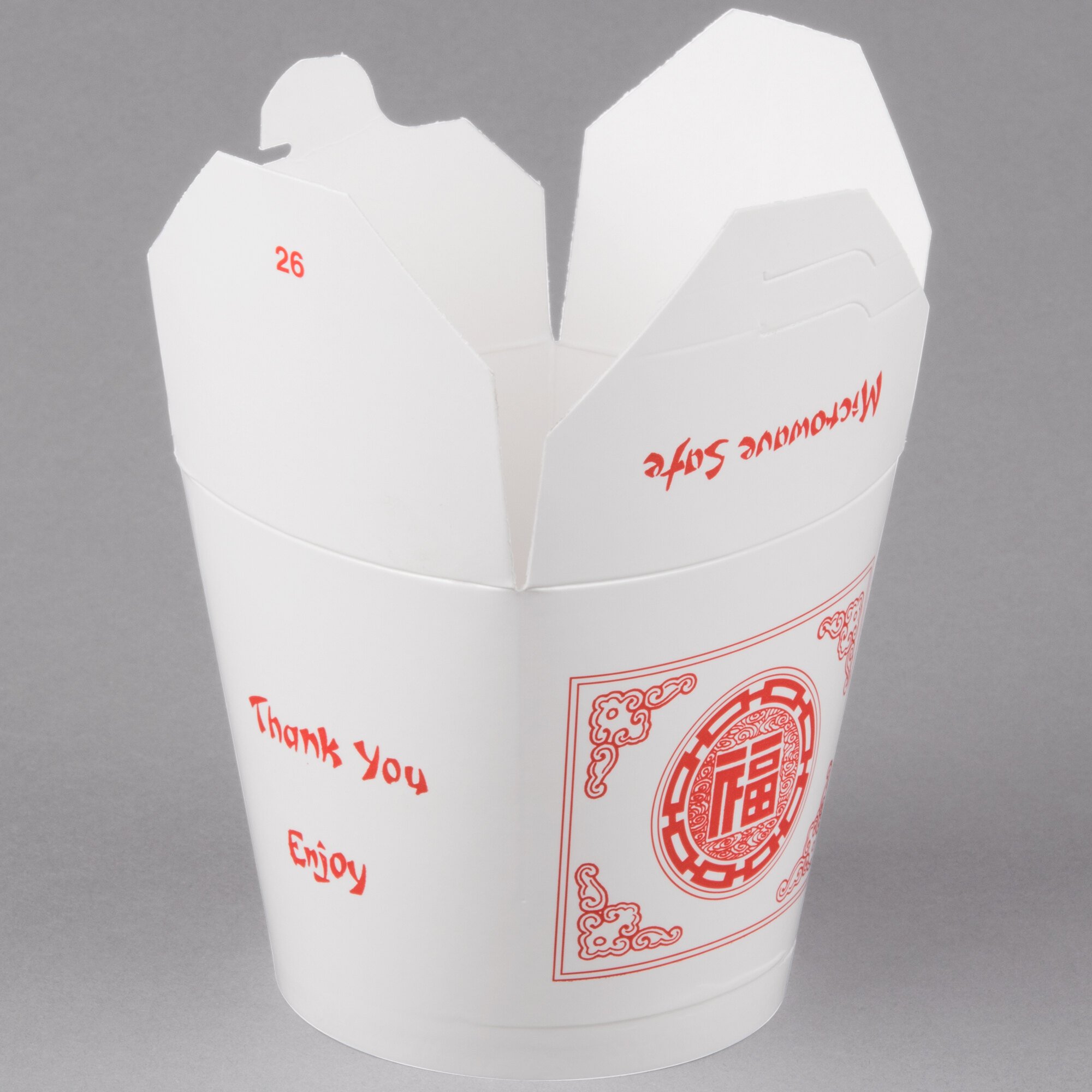 SmartServ 26SSPRINTM Printed Chinese / Asian 26 oz. Microwavable Paper