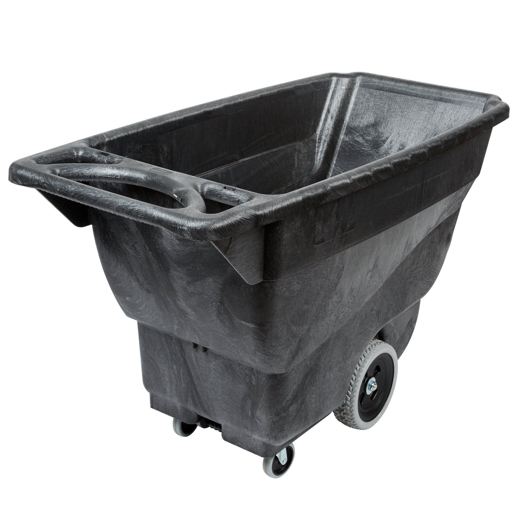 Rubbermaid FG9T1300BLA Black 0.5 Cubic Yard Tilt Truck / Trash Cart