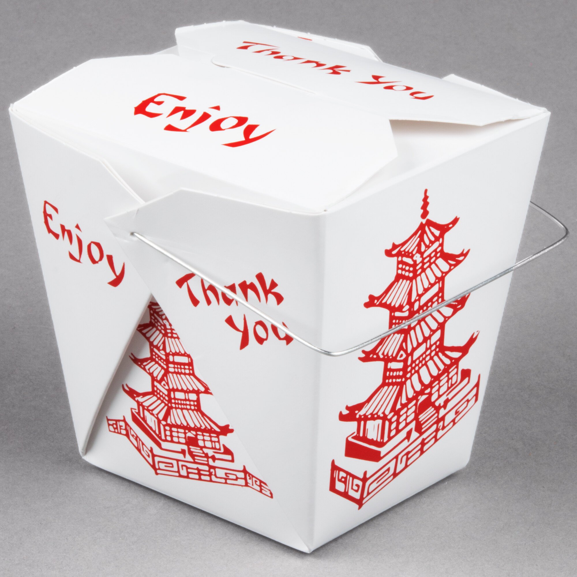 Fold-Pak 26WHPAGODM 26 oz. Pagoda Chinese / Asian Paper Take-Out ...