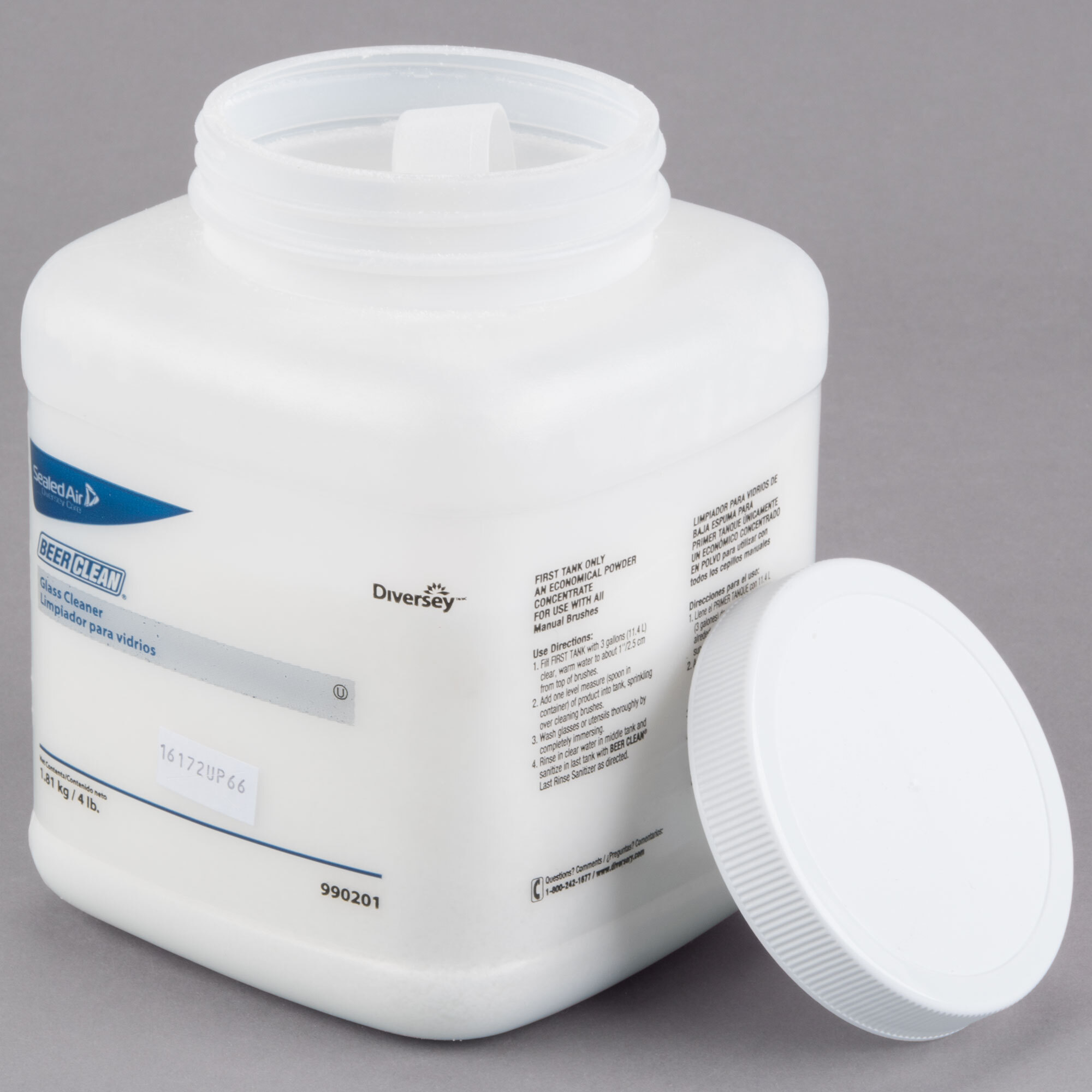 Diversey 990201 4 lb. / 64 oz. Beer Clean Bar Glass Cleaner Regular