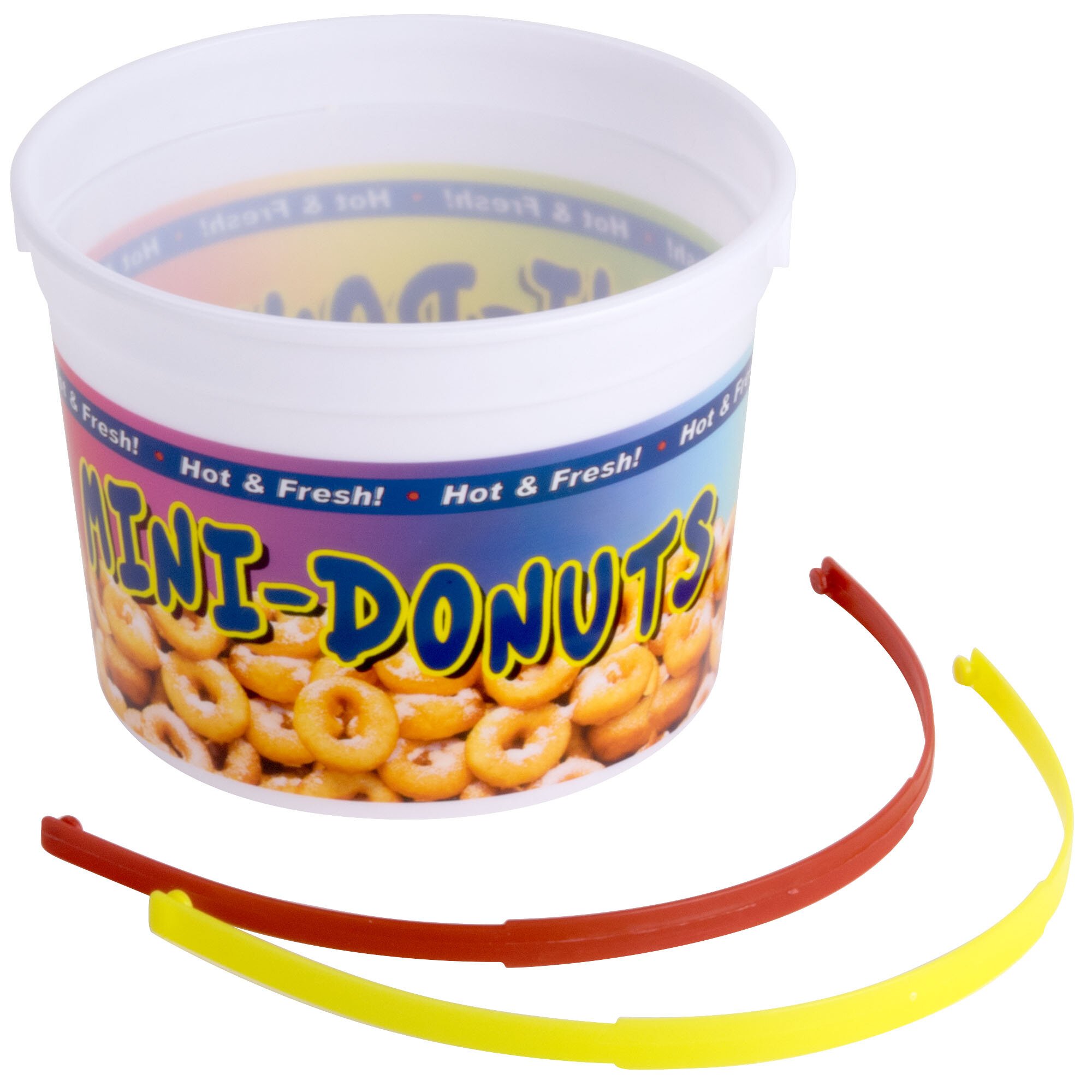 48 oz. Plastic Mini Donut Bucket with Handle 160/Case