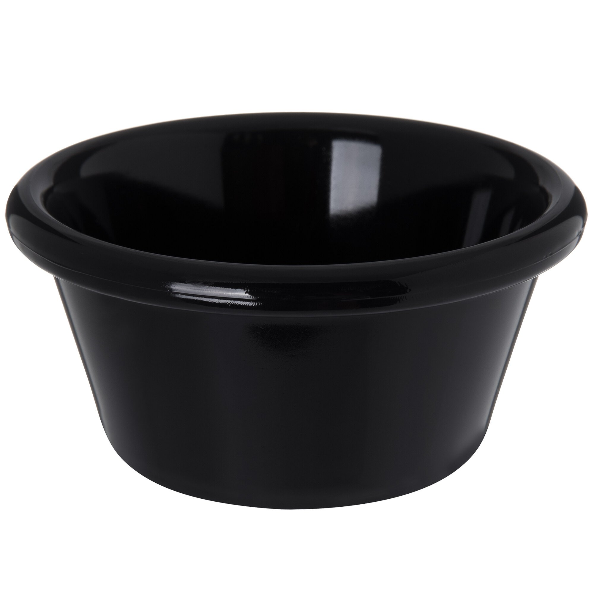 Carlisle 4312303 Black 3 oz. Smooth Plastic Ramekin 48/Case