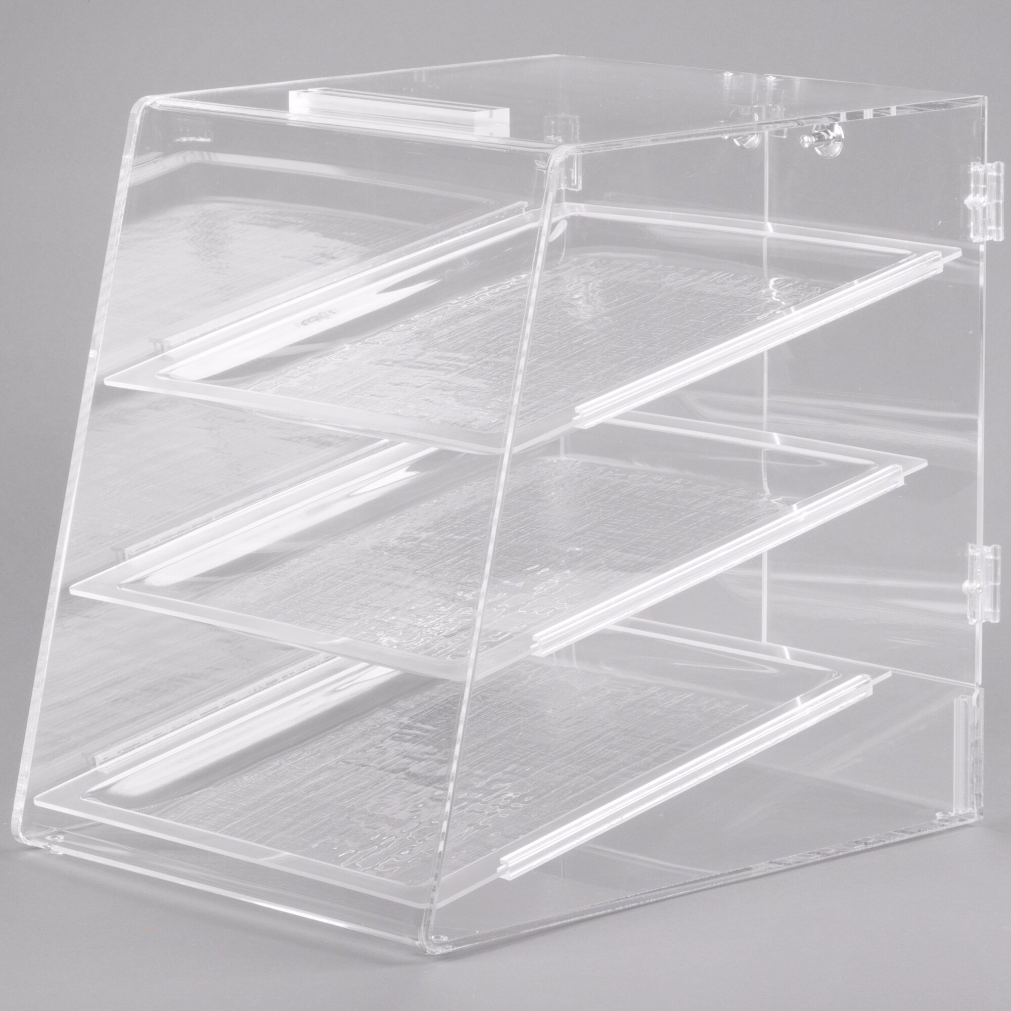 Carlisle SPD300 | 3 Tray Acrylic Bakery Display Case with Back Door