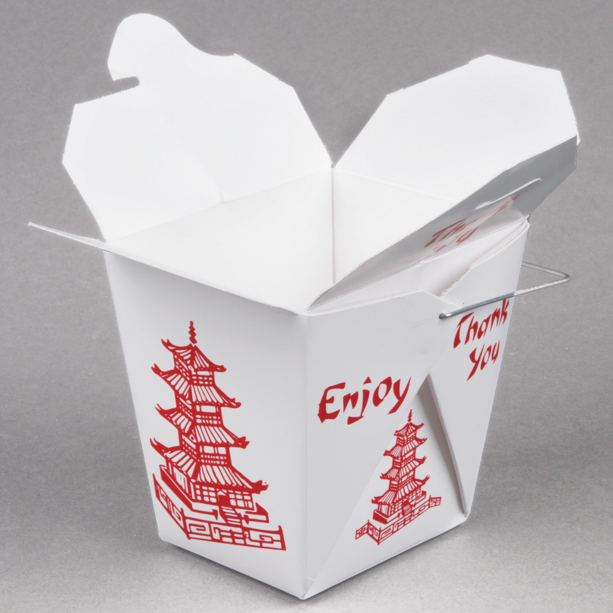 Fold-Pak 16WHPAGODM 16 oz. Pagoda Chinese / Asian Paper Take-Out ...