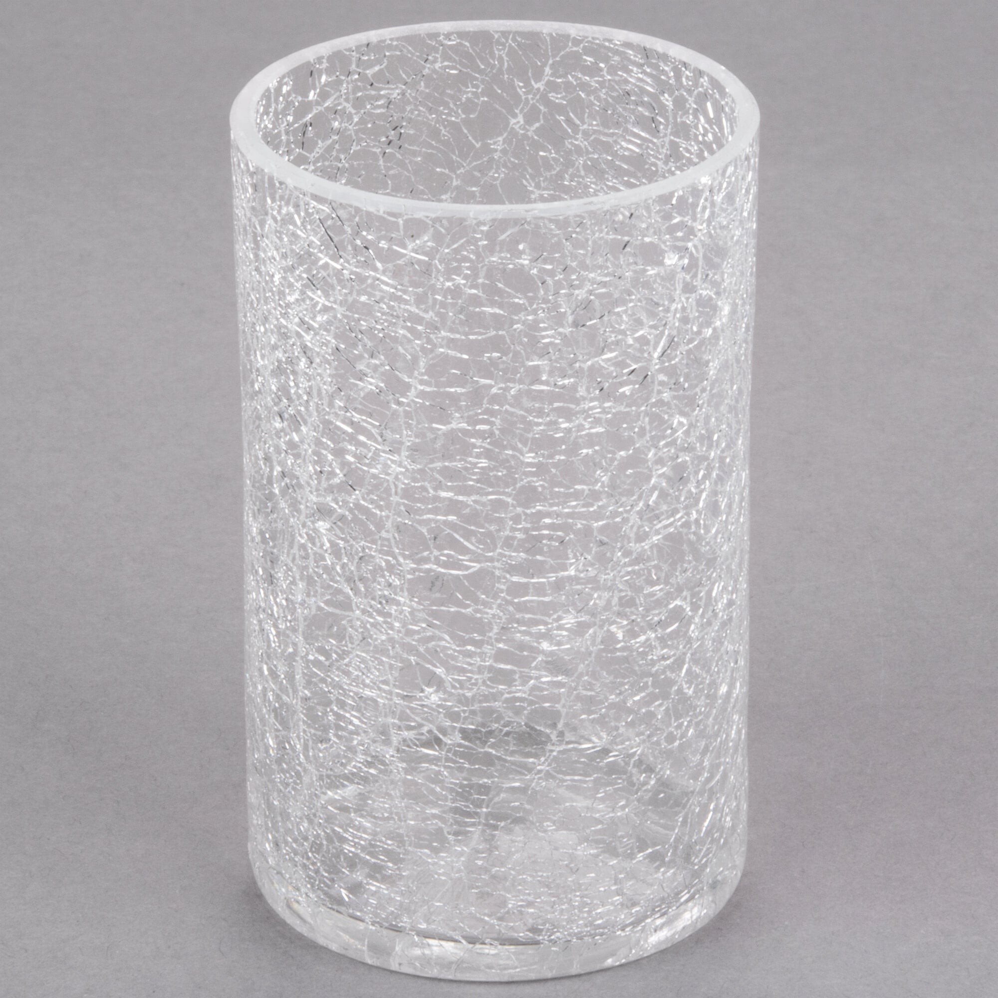 Sterno Products 80272 Clear Crackle One Piece Glass Liquid Candle Holder