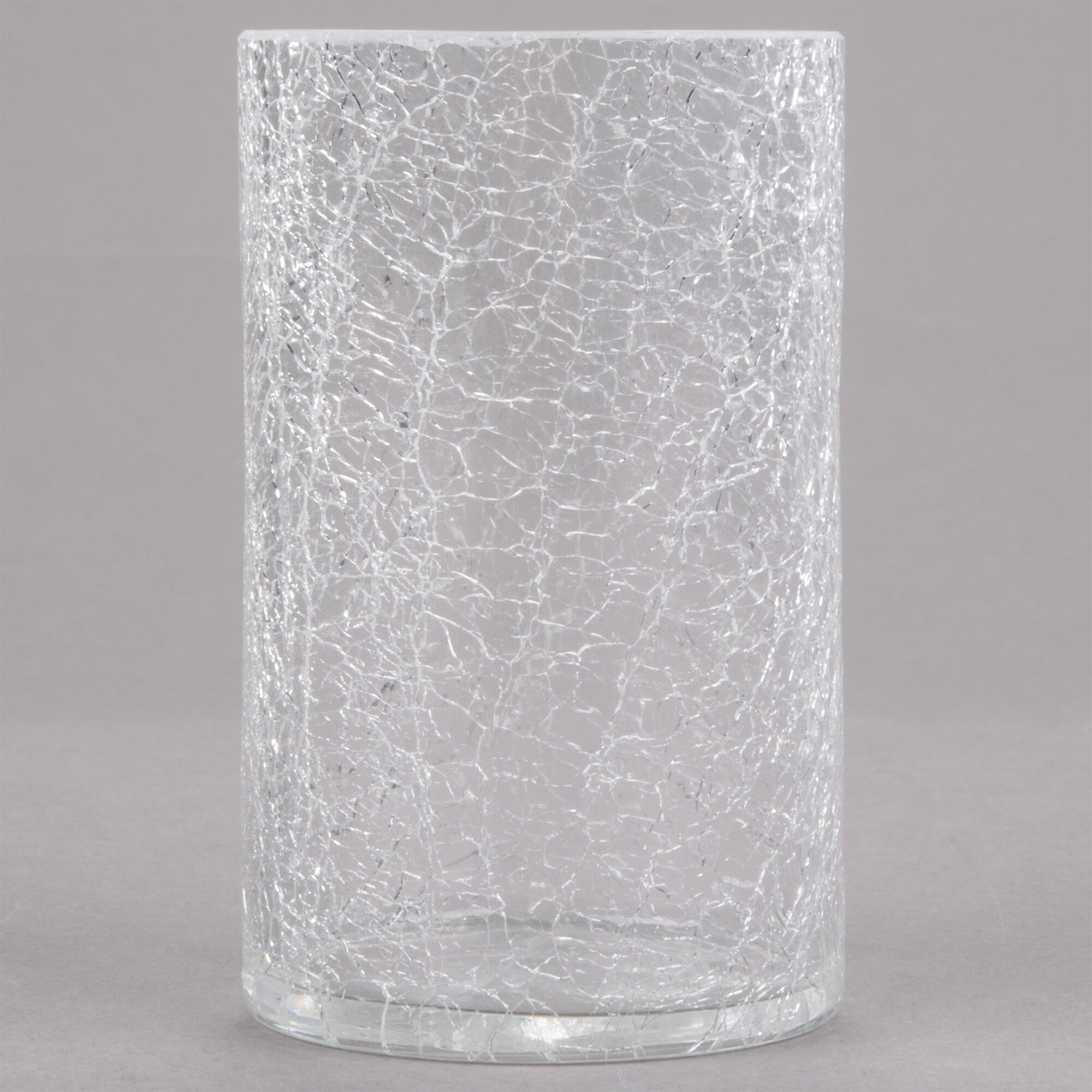 Sterno Products 80272 Clear Crackle One Piece Glass Liquid Candle Holder