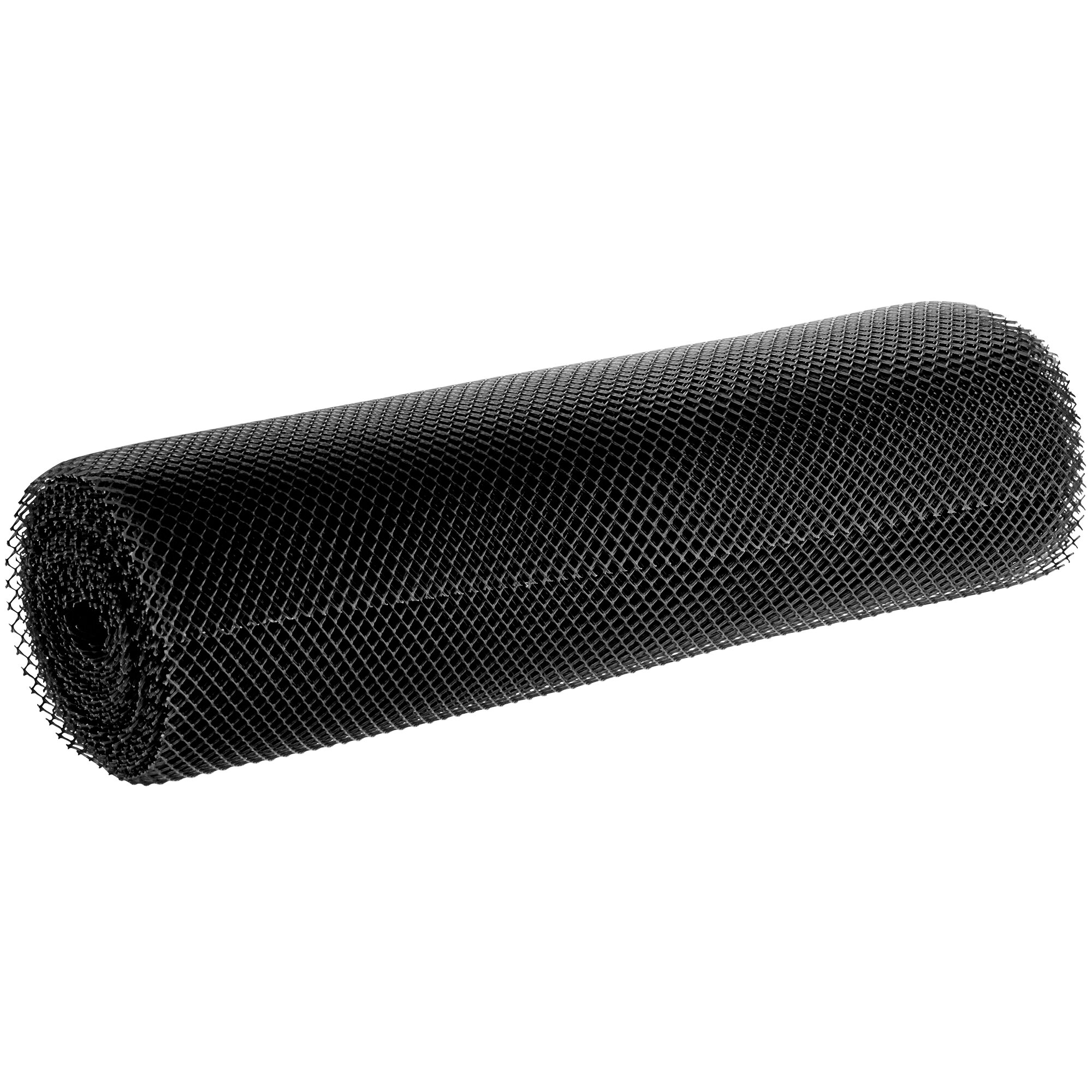 2' Black Plastic Mesh Bar Mat Black Shelf Liner