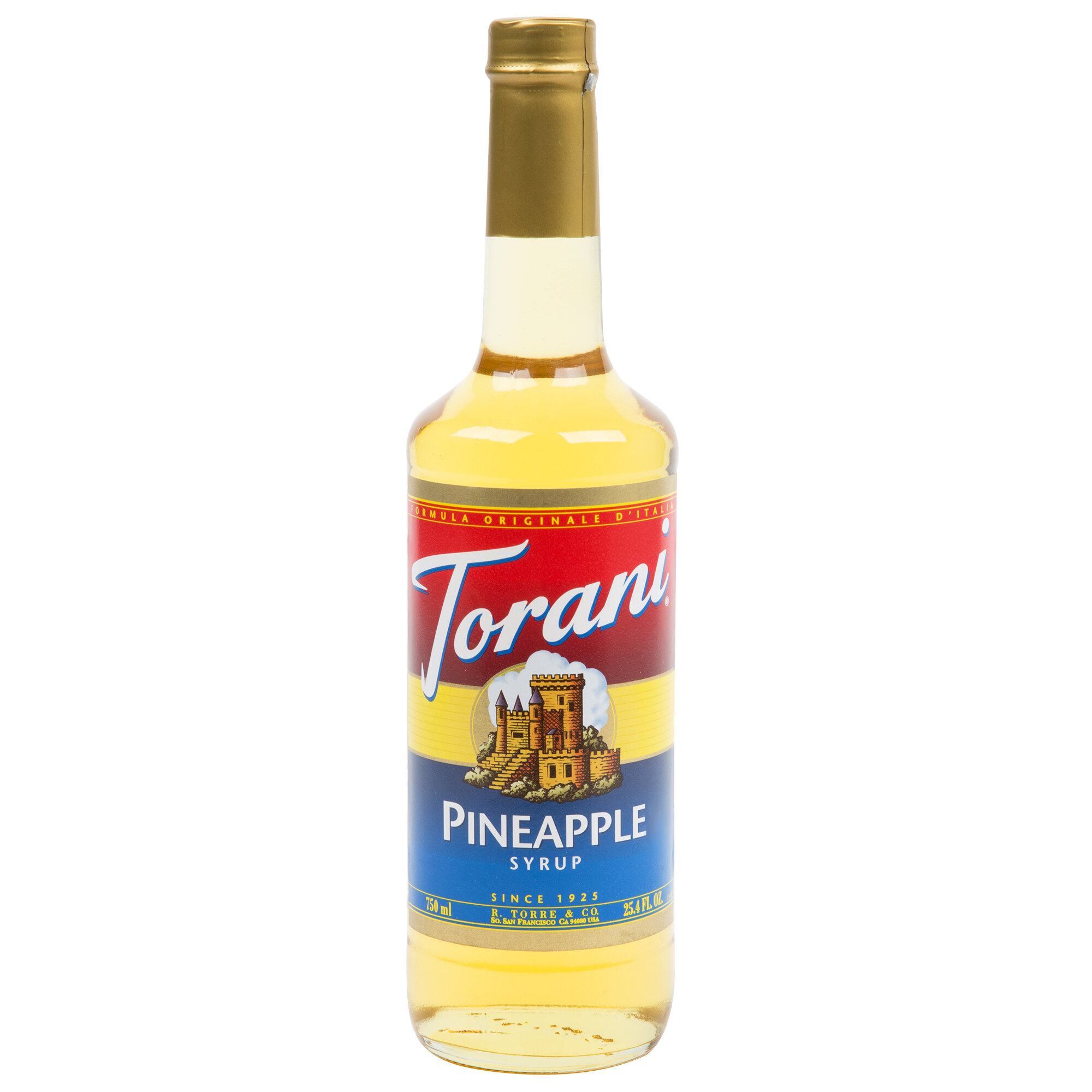 Torani 750 mL Pineapple Flavoring / Fruit Syrup