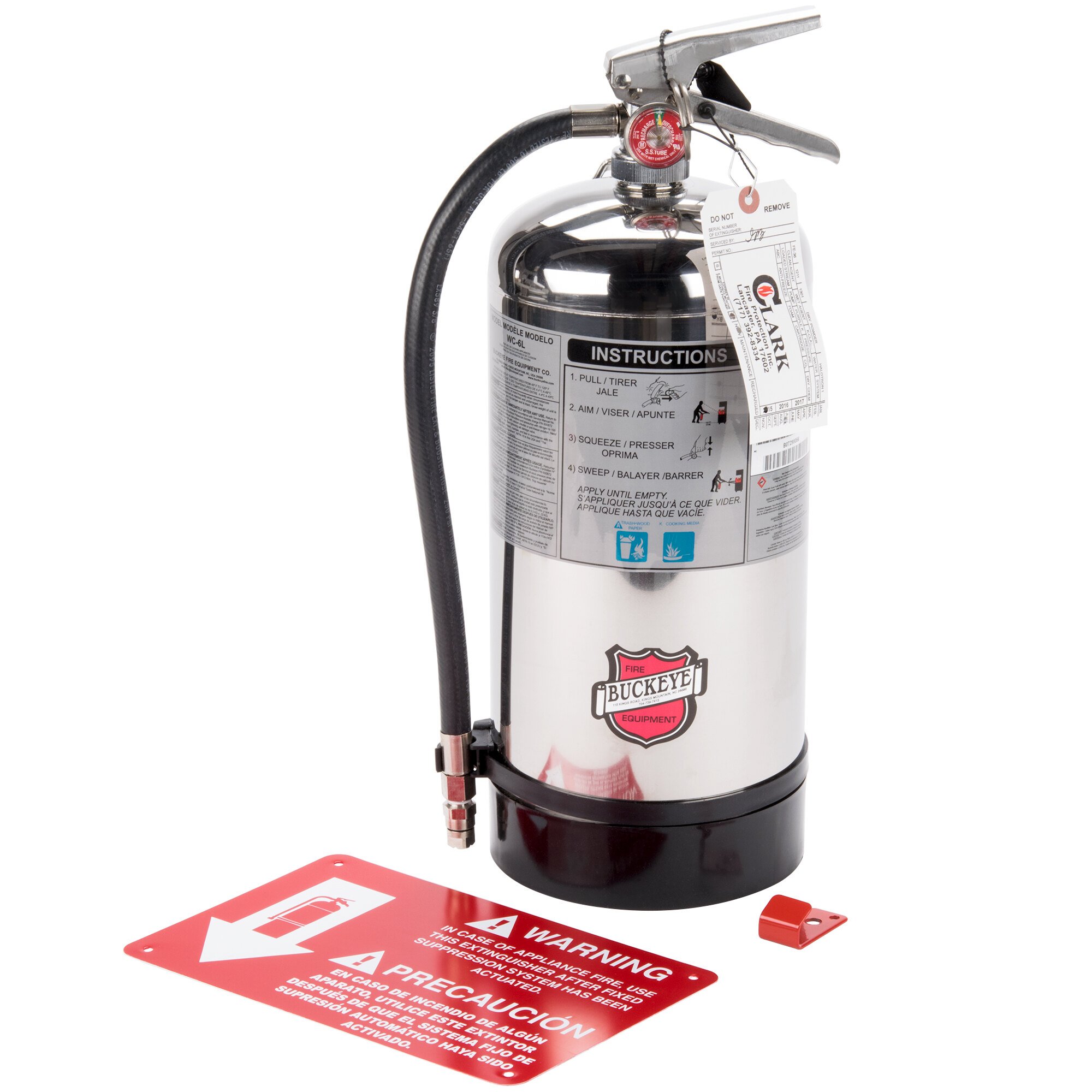 Buckeye Class K Wet Chemical Fire Extinguisher 6 Liter 7052