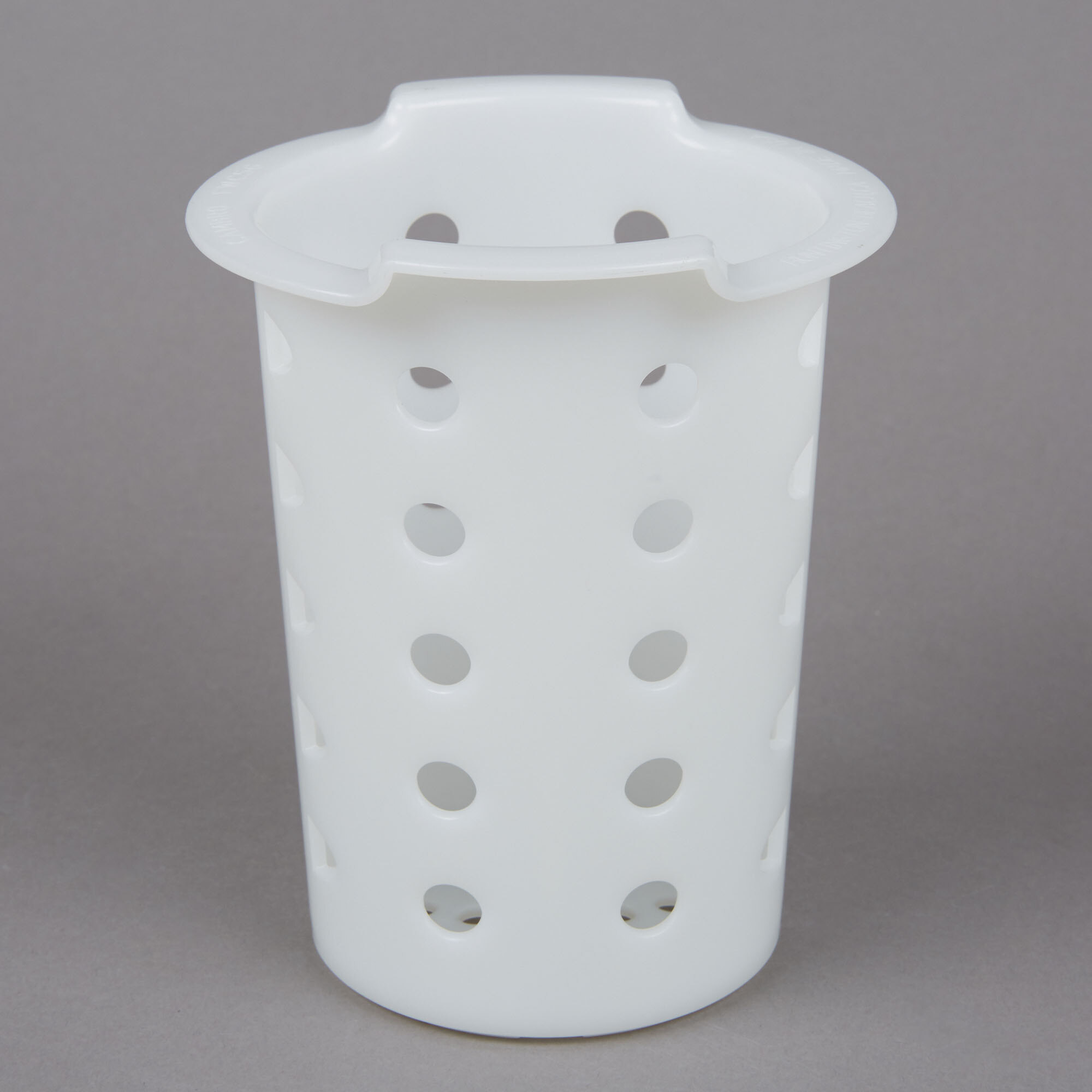 Cambro FWC56148 White Perforated Plastic Flatware Cylinder