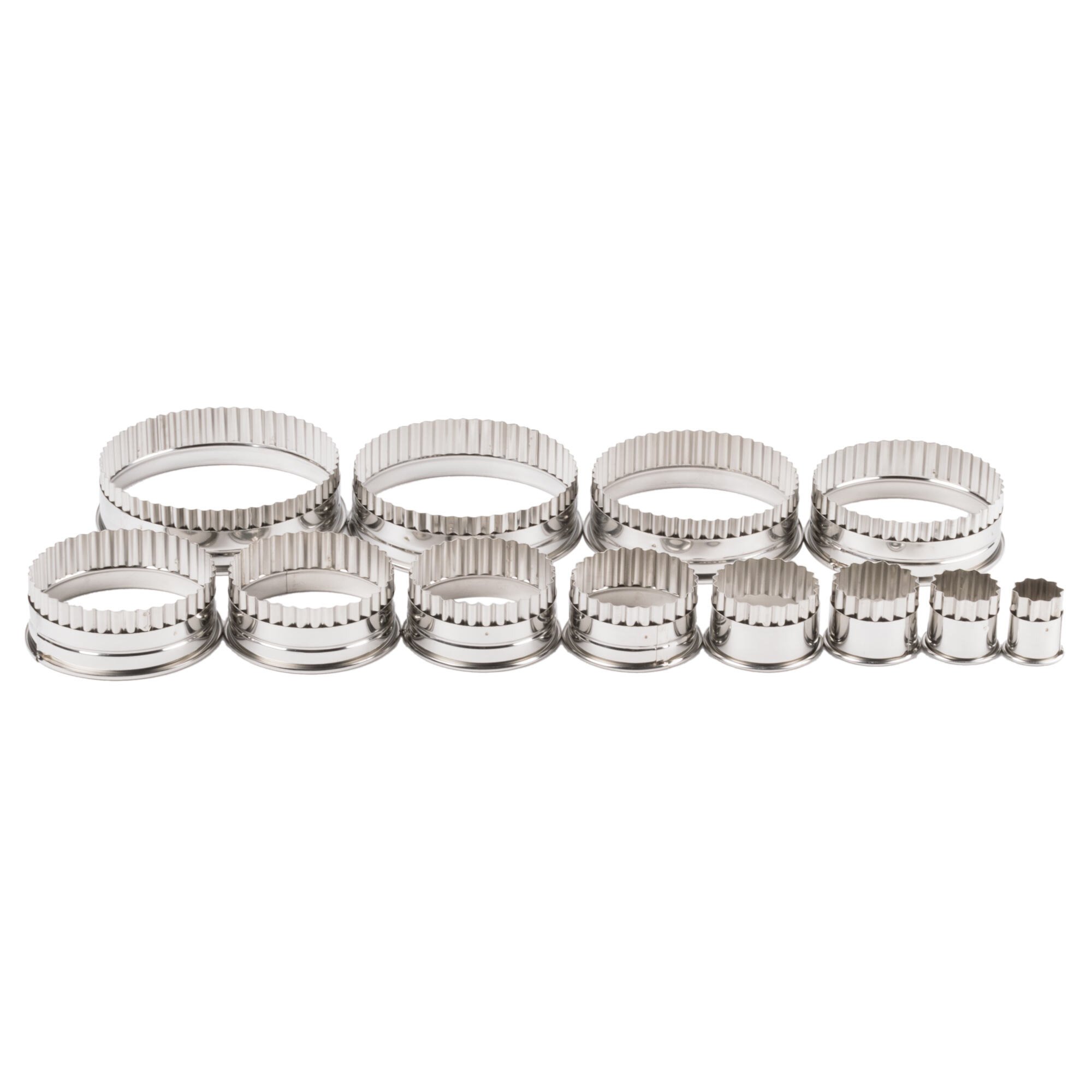 Ateco Piece Stainless Steel Round Fluted Cutter Set