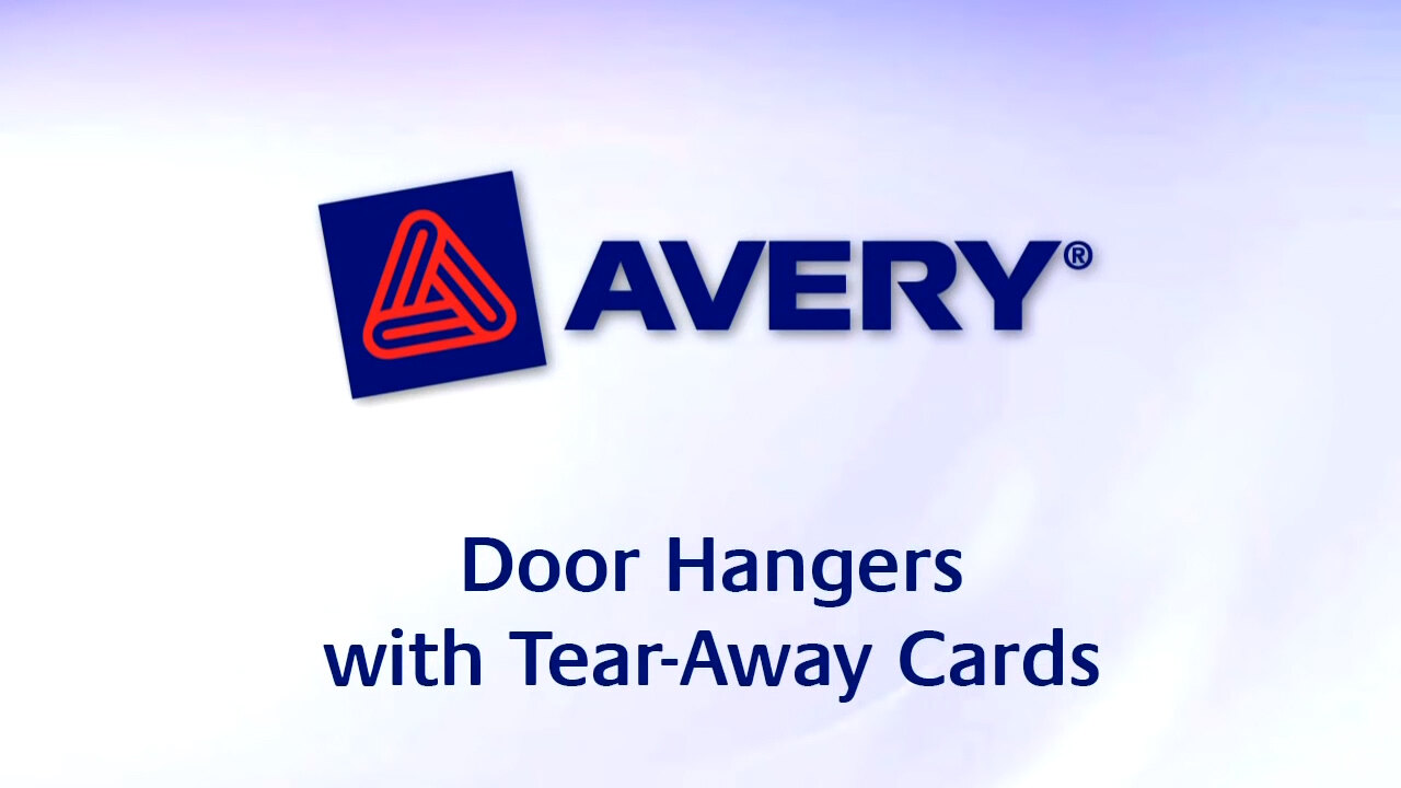 Avery Door Hangers With Tear Away Cards Video Webstaurantstore