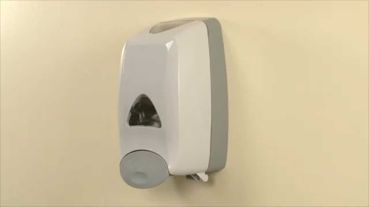 open soap dispenser