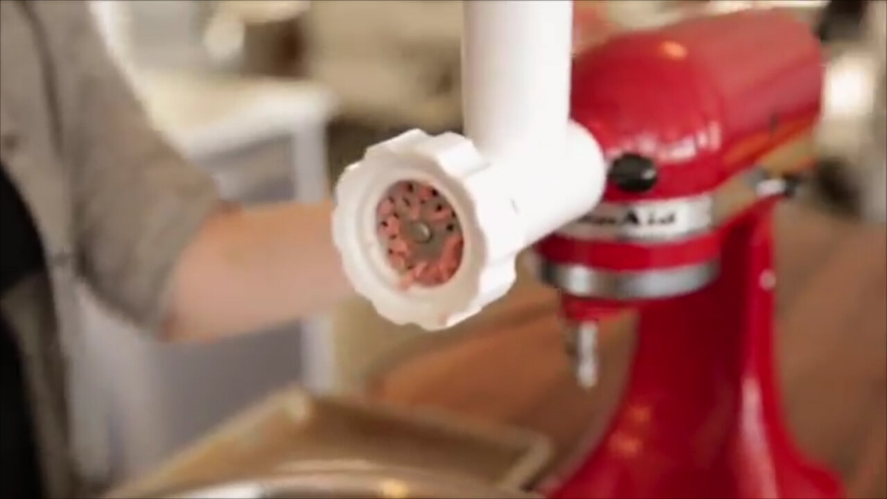 mixing sausage with kitchenaid