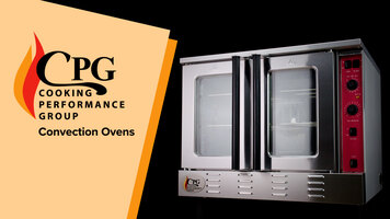 Cooking Performance Group FEC-200-BK Double Deck Standard Depth Full Size  Electric Convection Oven - 208V, 1 Phase, 23 kW