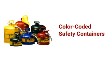 Justrite Color-Coded Safety Containers