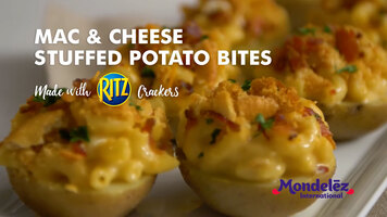 Mac & Cheese Stuffed Potato Bites made with Ritz Crackers