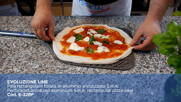 Gi.Metal - Pala pizza rettangolare forata in alluminio S.H.A