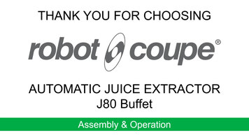 Robot-Coupe J80 Buffet Assembly & Operation