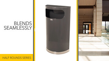 Rubbermaid Half Round Waste Receptacles Video | WebstaurantStore