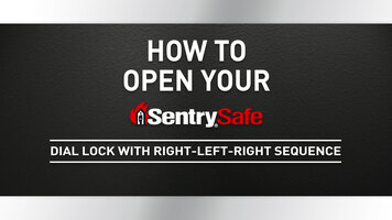 How To Open A Sentry Safe Right Left Right Sequence Dial Lock