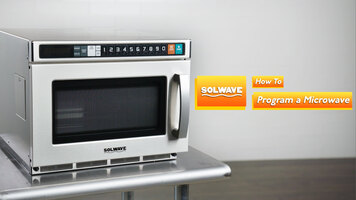 Solwave Space Saver Stainless Steel Heavy-Duty Commercial Microwave with  USB Port - 120V, 1200W