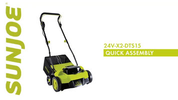 Sun Joe 24V X2 DTS15 24 Volt Cordless Scarifier Dethatcher Kit Product Assembly Video WebstaurantStore