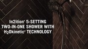 Delta H2Okinetic In2ition 2-in-1 Dusche – Mit Handbrause & 5 Sprühbildern, Wassersparend