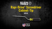 Klein Tools' Rapi-Drive Screwdriver with Cabinet Tip Overview Video ...