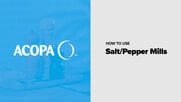 Acopa: How to Use Salt / Pepper Mills Video | WebstaurantStore