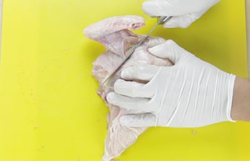 how to debone chicken breasts step 2