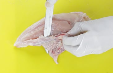 how to debone chicken breasts step 3