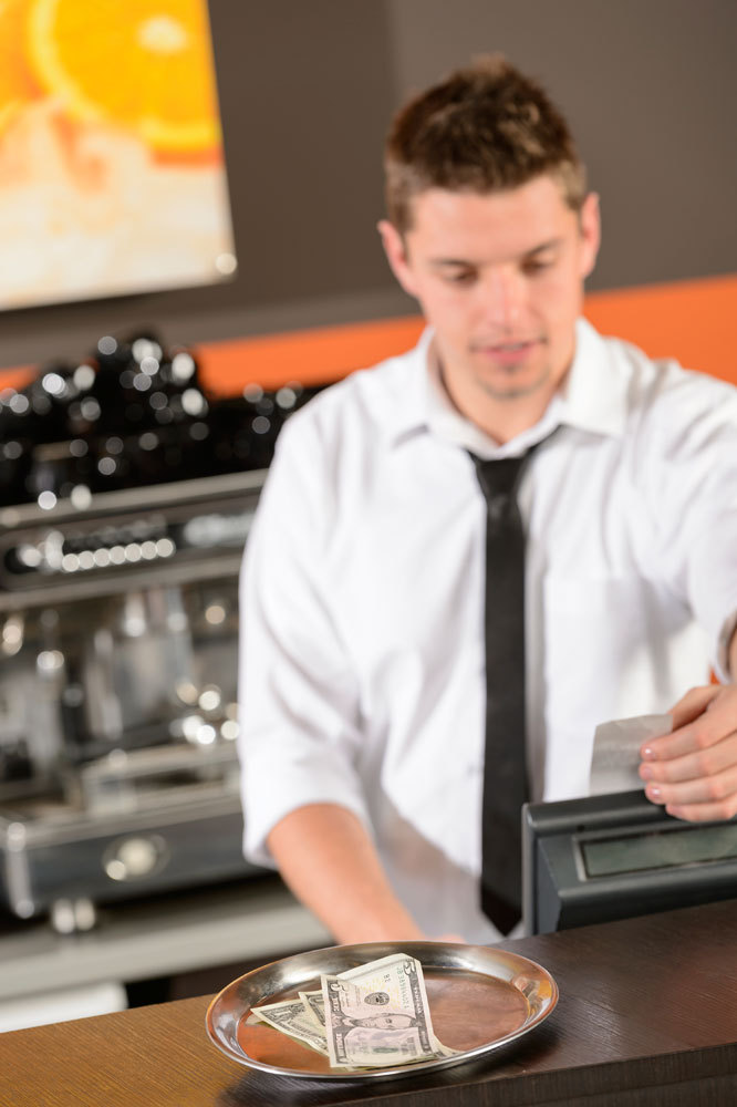 coffee shop cashier