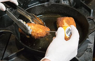 Test Temperature of Breaded Meat