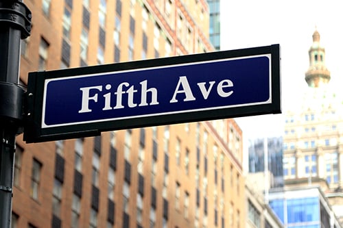 Street sign for fifth avenue