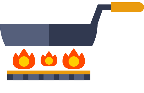 example of conduction cooking