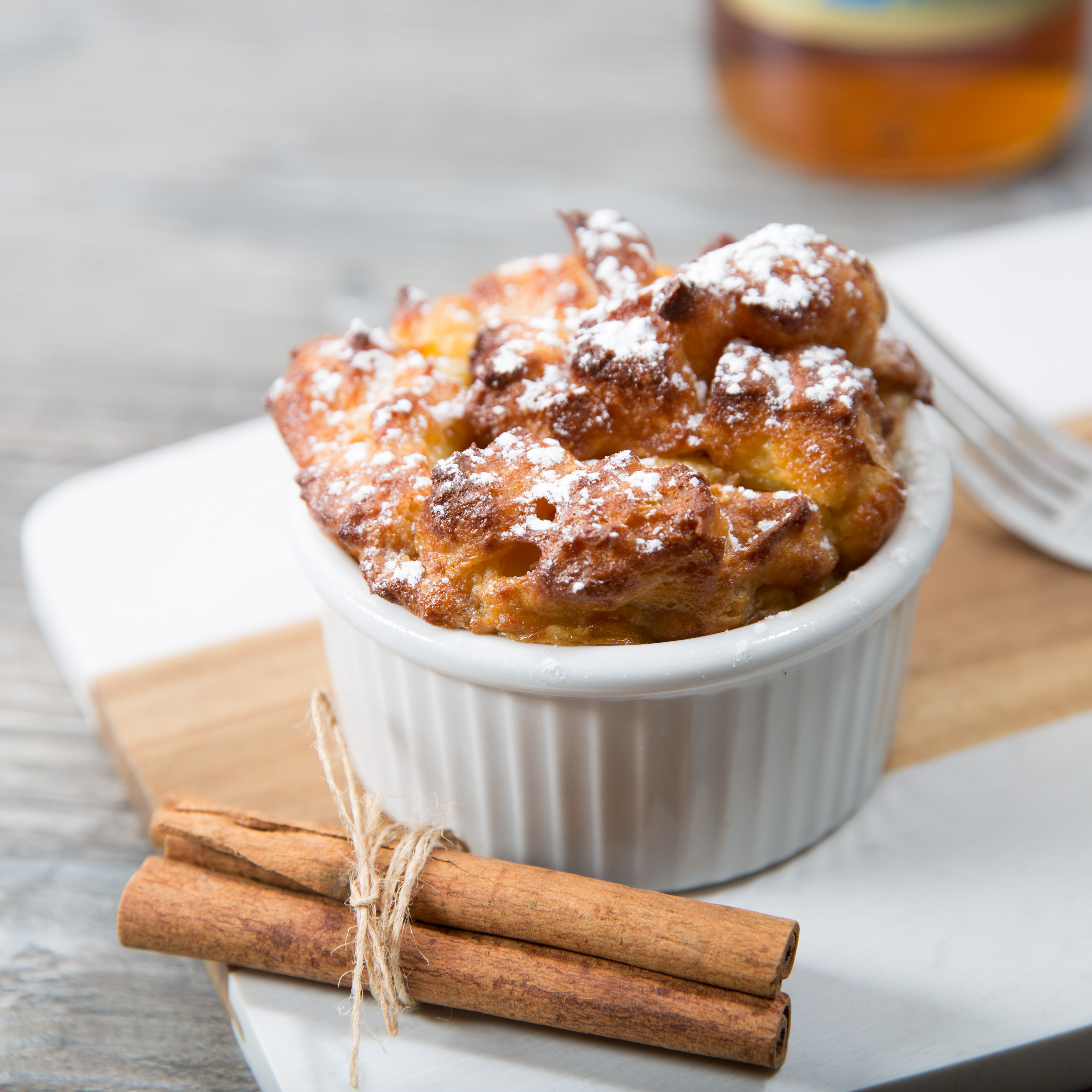 Bread Pudding with Raspberry Sauce by in Brooklyn