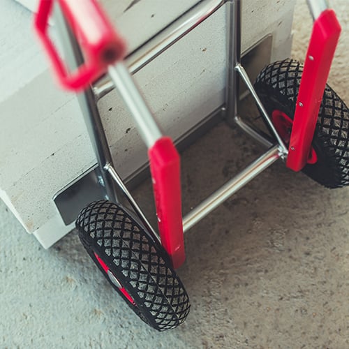 packages on a hand truck