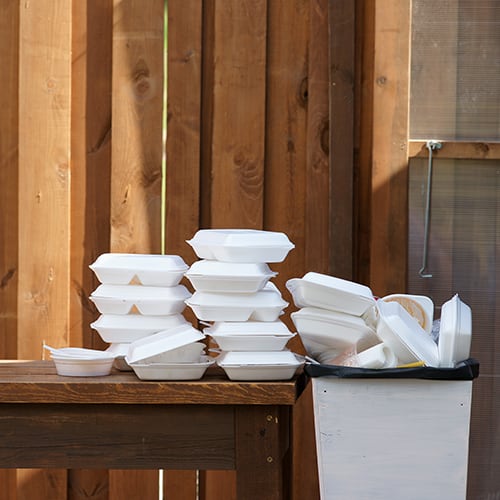 Pressure builds to end restaurants' use of polystyrene to-go containers