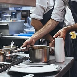 chefs working on the line