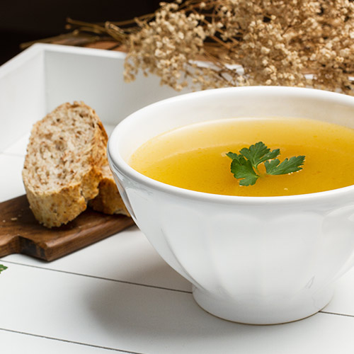 Chicken Broth in a bowl