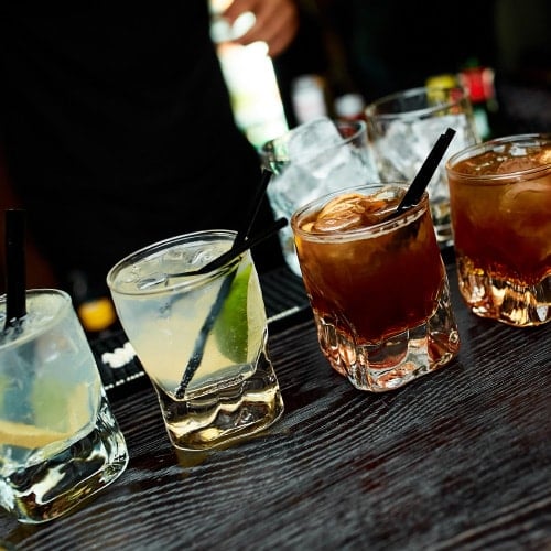 beer tower for bar promotion - long island ice tea