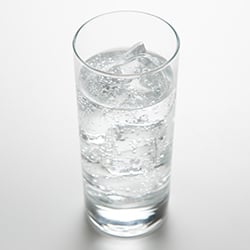 Seltzer water in glass