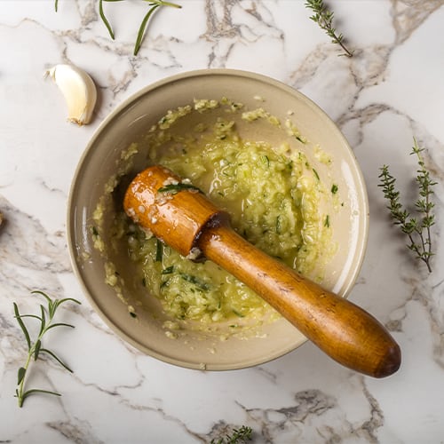 Making Garlic Aioli